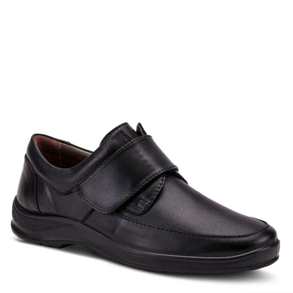 Spring Step Shoes Cacio Men's Black Leather Slip On Loafers